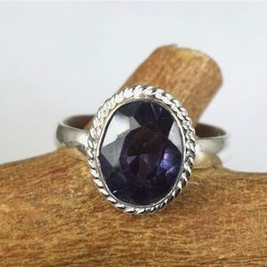 CERTIFIED 9.50CT NATURAL Alexandrite COLOR CHANGING S925 Sterling Silver Ring